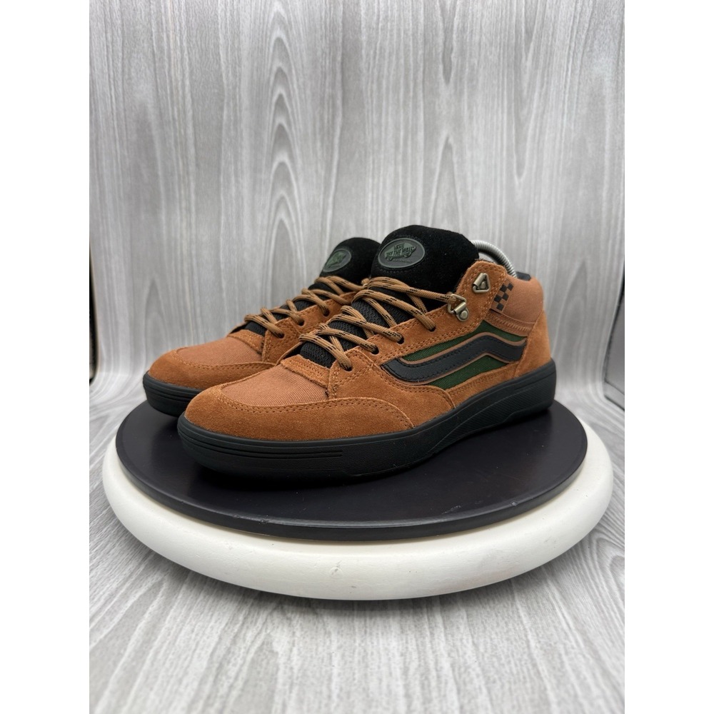 Vans Skate Zahba Mid Mens Size 8 Glazed Ginger Brown Green Skateboard Shoes NEW